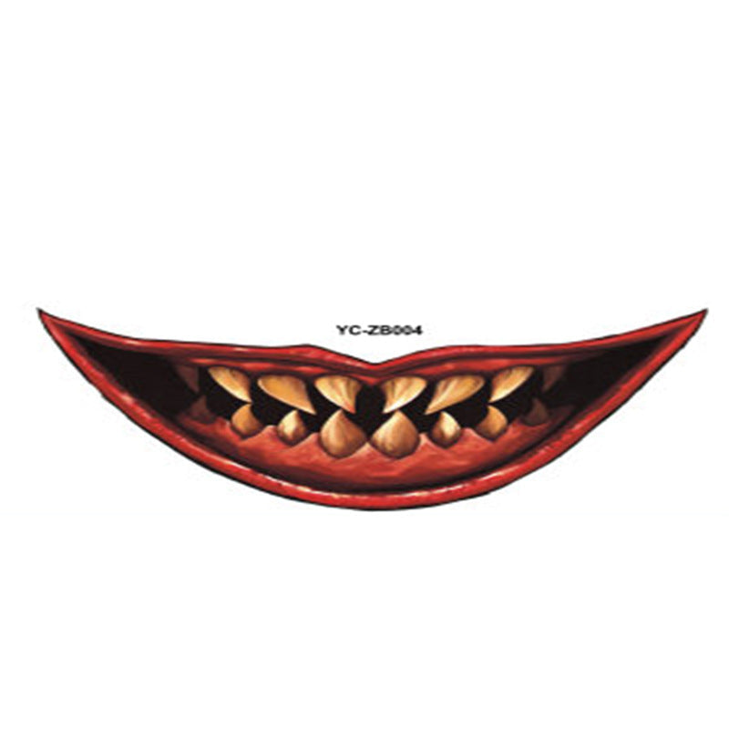 Halloween Mouth Tattoo Stickers for Instant Horror Looks