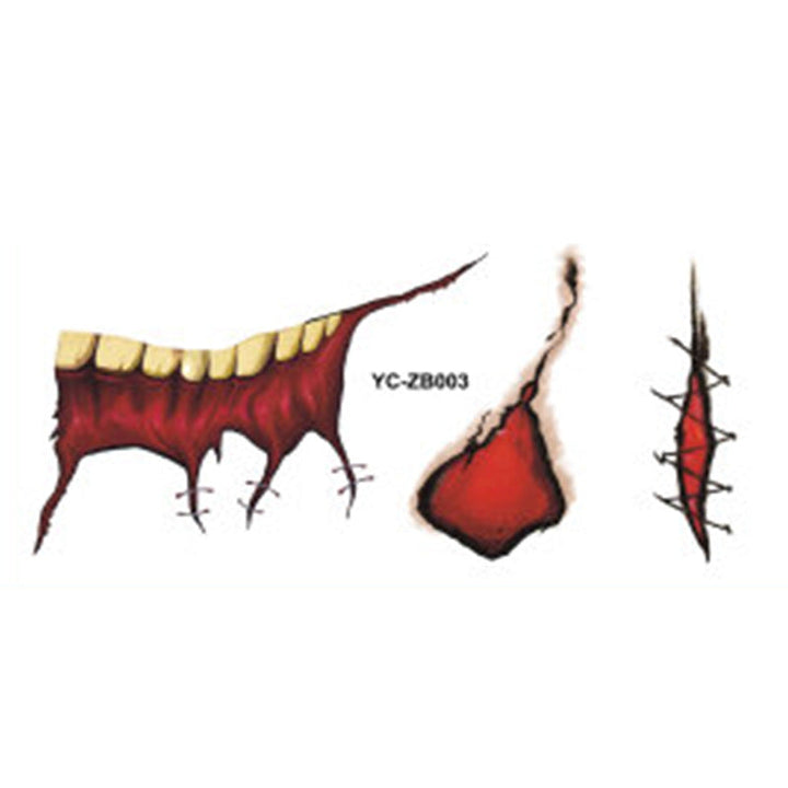 Halloween Mouth Tattoo Stickers for Instant Horror Looks