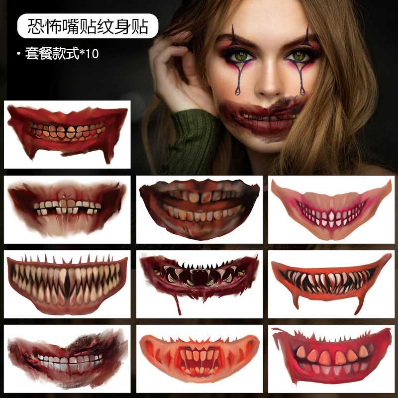 Halloween Mouth Stickers for Instant Horror Party Looks