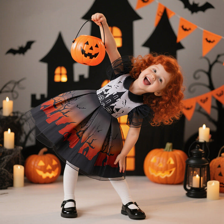 Kids Halloween Costume Dress – Little Witch Princess