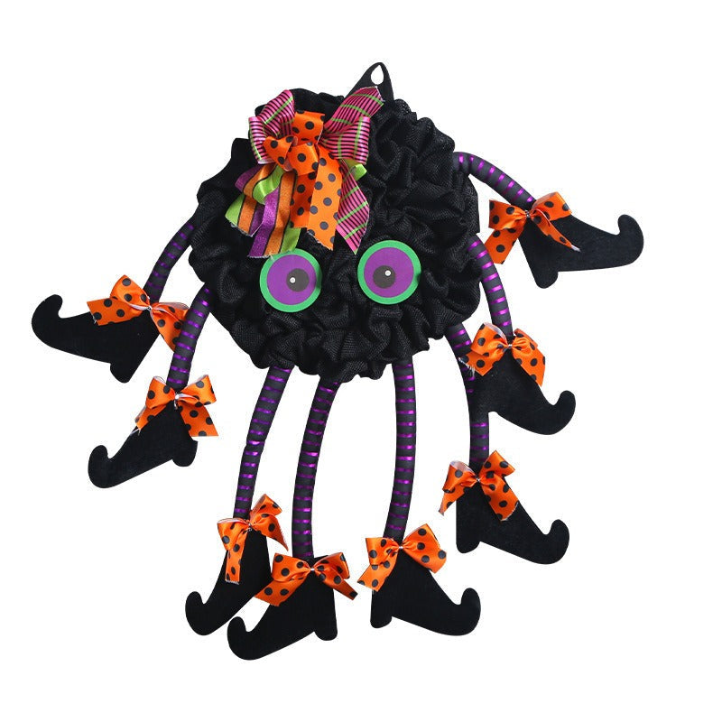 Halloween Spider Wreath – Festive Door Decoration