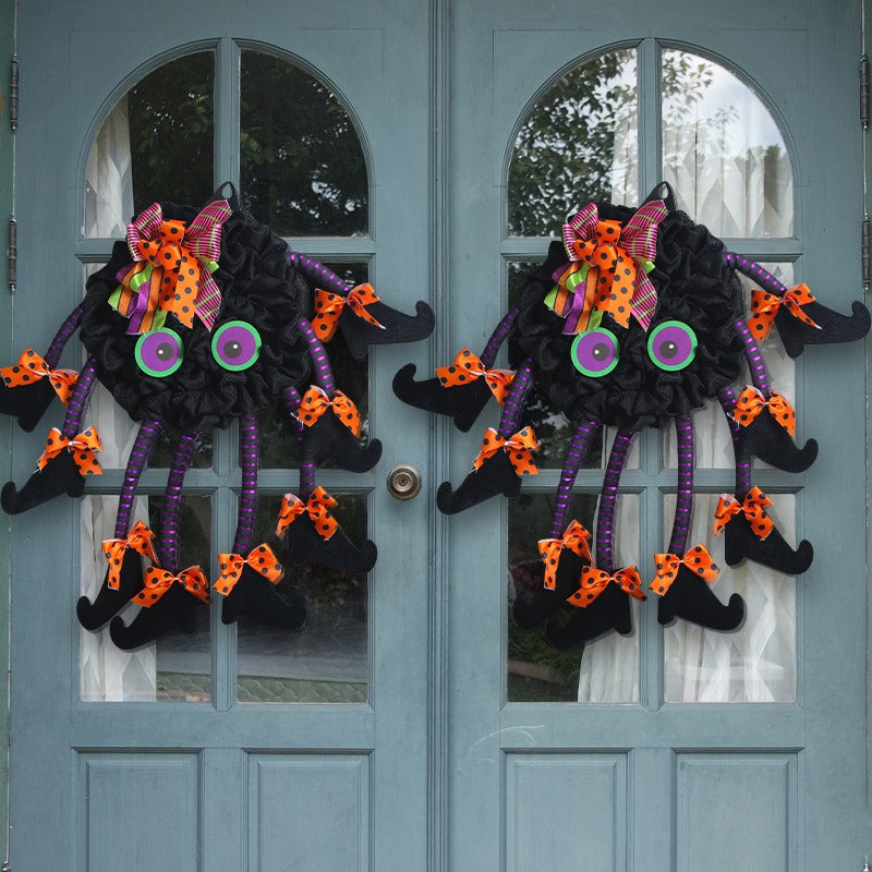 Halloween Spider Wreath – Festive Door Decoration