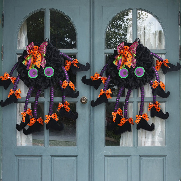 Halloween Spider Wreath – Festive Door Decoration
