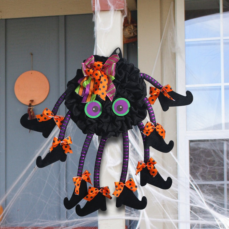 Halloween Spider Wreath – Festive Door Decoration
