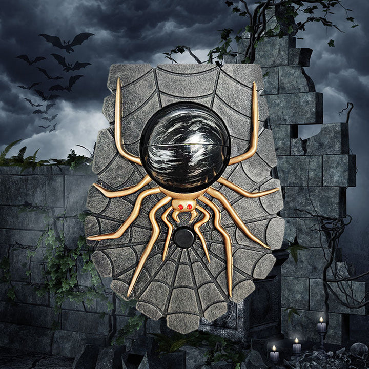 One-Eyed Spider Doorbell | Glowing Halloween Decor