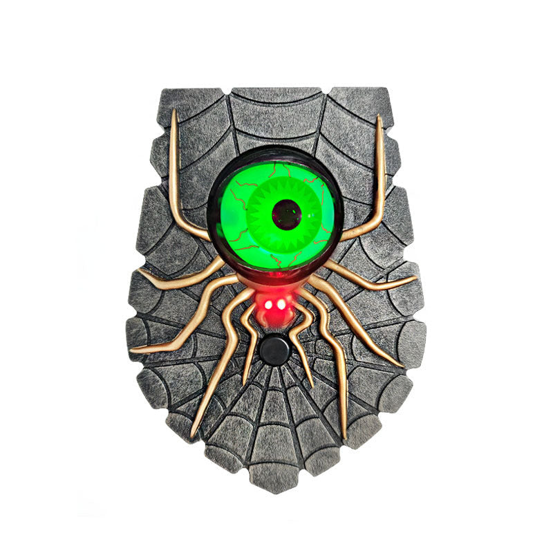 One-Eyed Spider Doorbell | Glowing Halloween Decor