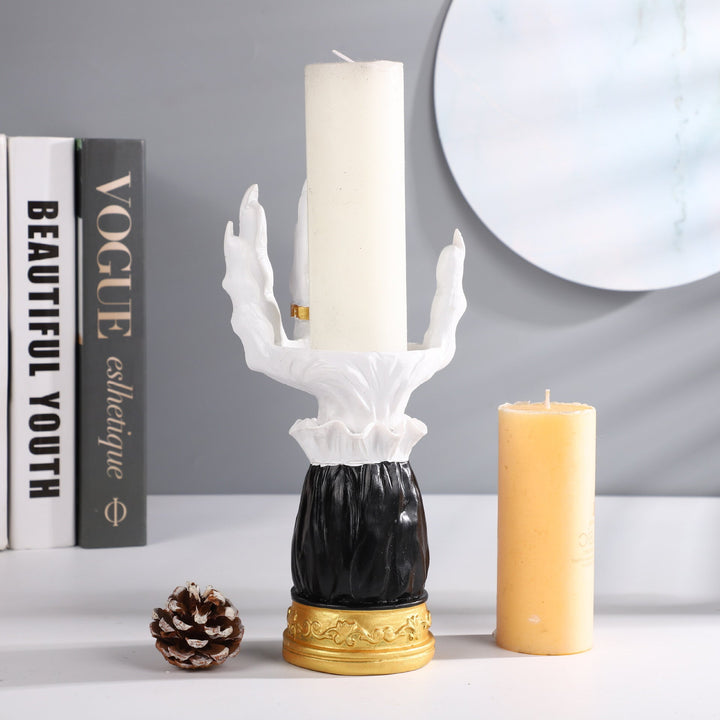 Palm Candlestick Holder for Gothic Halloween Decor