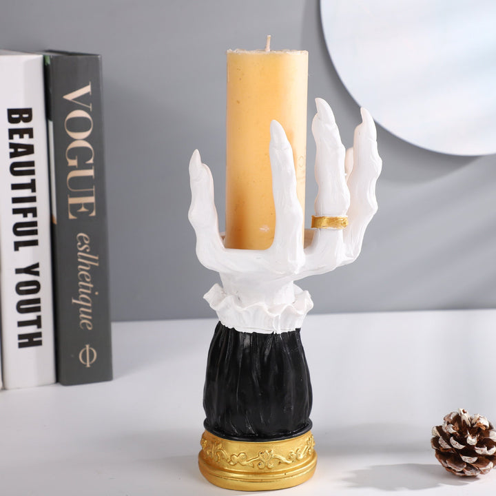 Palm Candlestick Holder for Gothic Halloween Decor