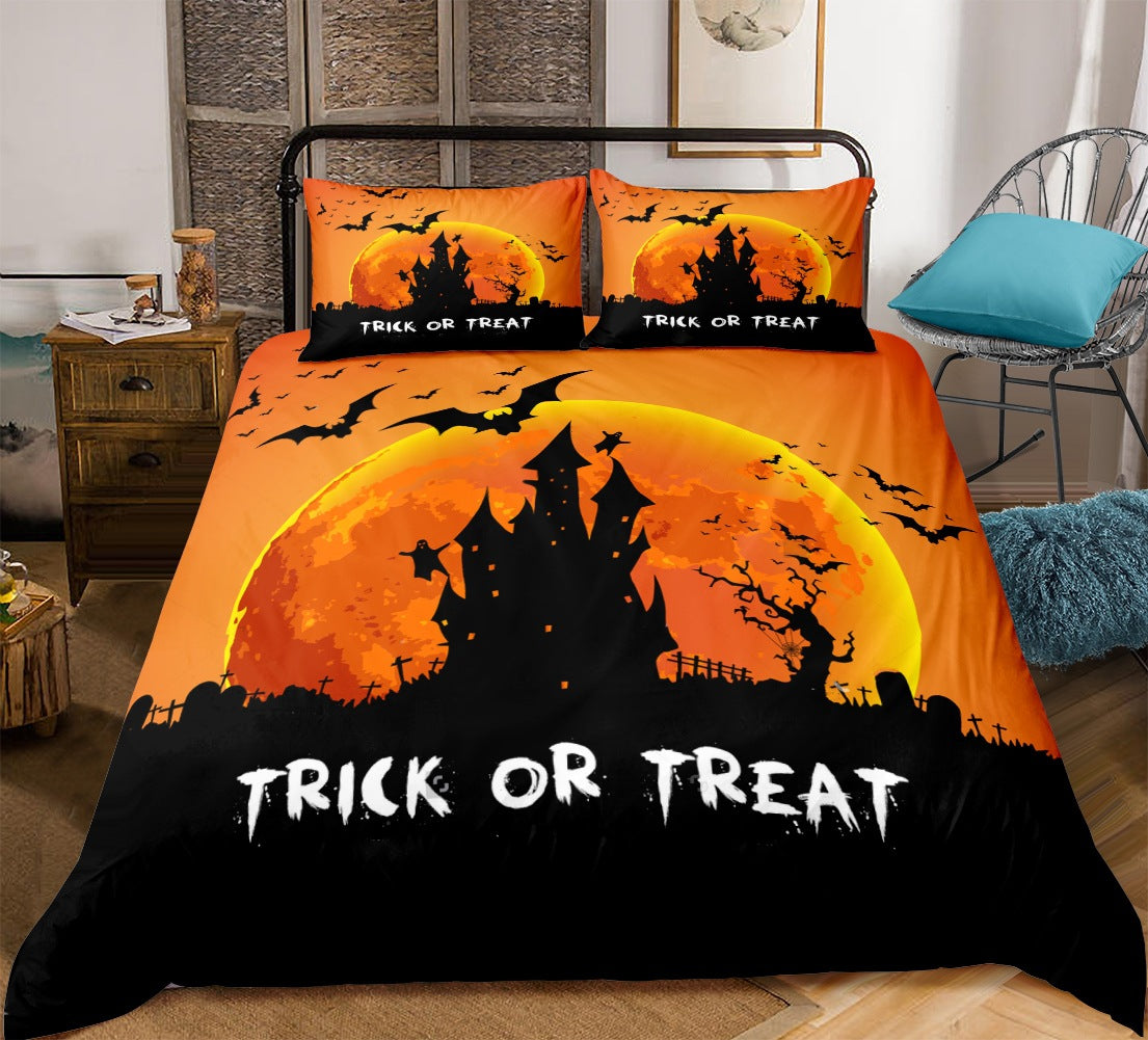 Halloween Bedding Set – Spooky Full-Size Quilt Cover