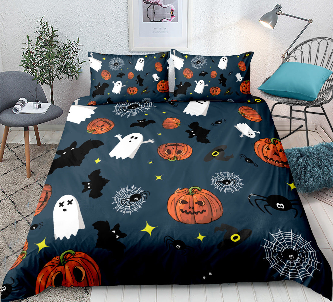 Halloween Bedding Set – Spooky Full-Size Quilt Cover