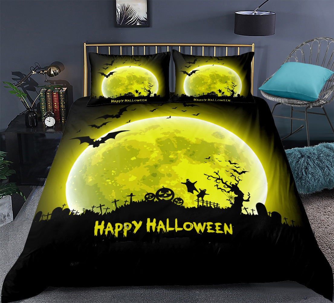 Halloween Bedding Set – Spooky Full-Size Quilt Cover