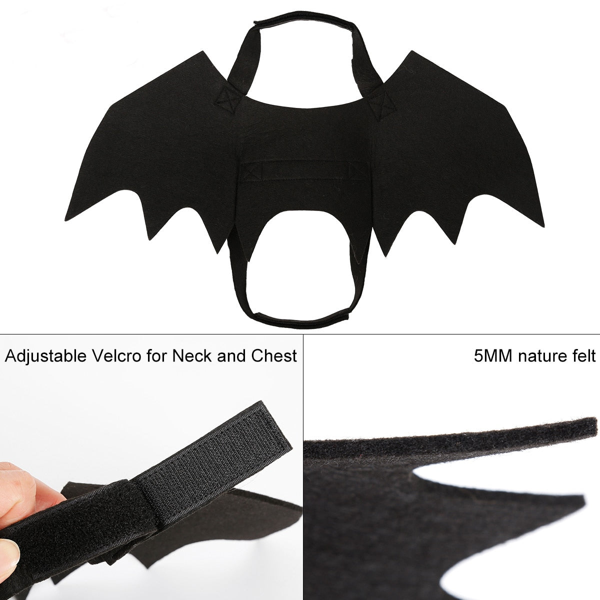 Halloween Dog Bat Wings Costume for Photo-Ready Pets