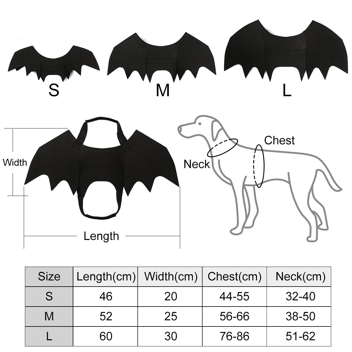 Halloween Dog Bat Wings Costume for Photo-Ready Pets
