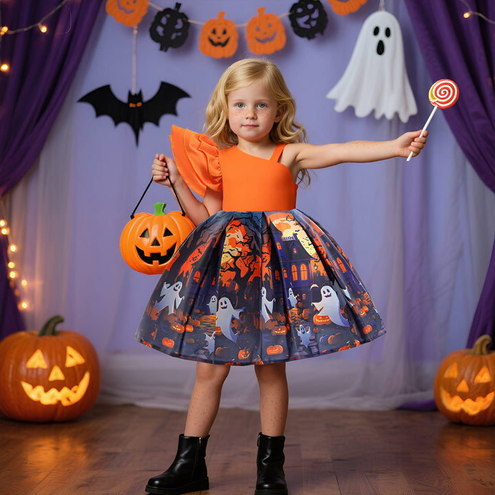Halloween Princess Dress Costume for Girls | Satin