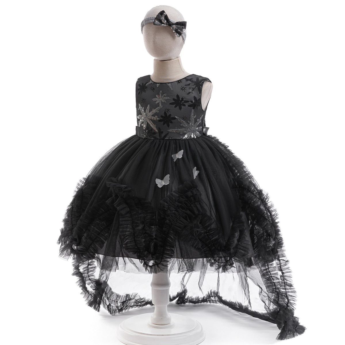 Girls' Halloween Princess Dress – Sparkling Full Gown