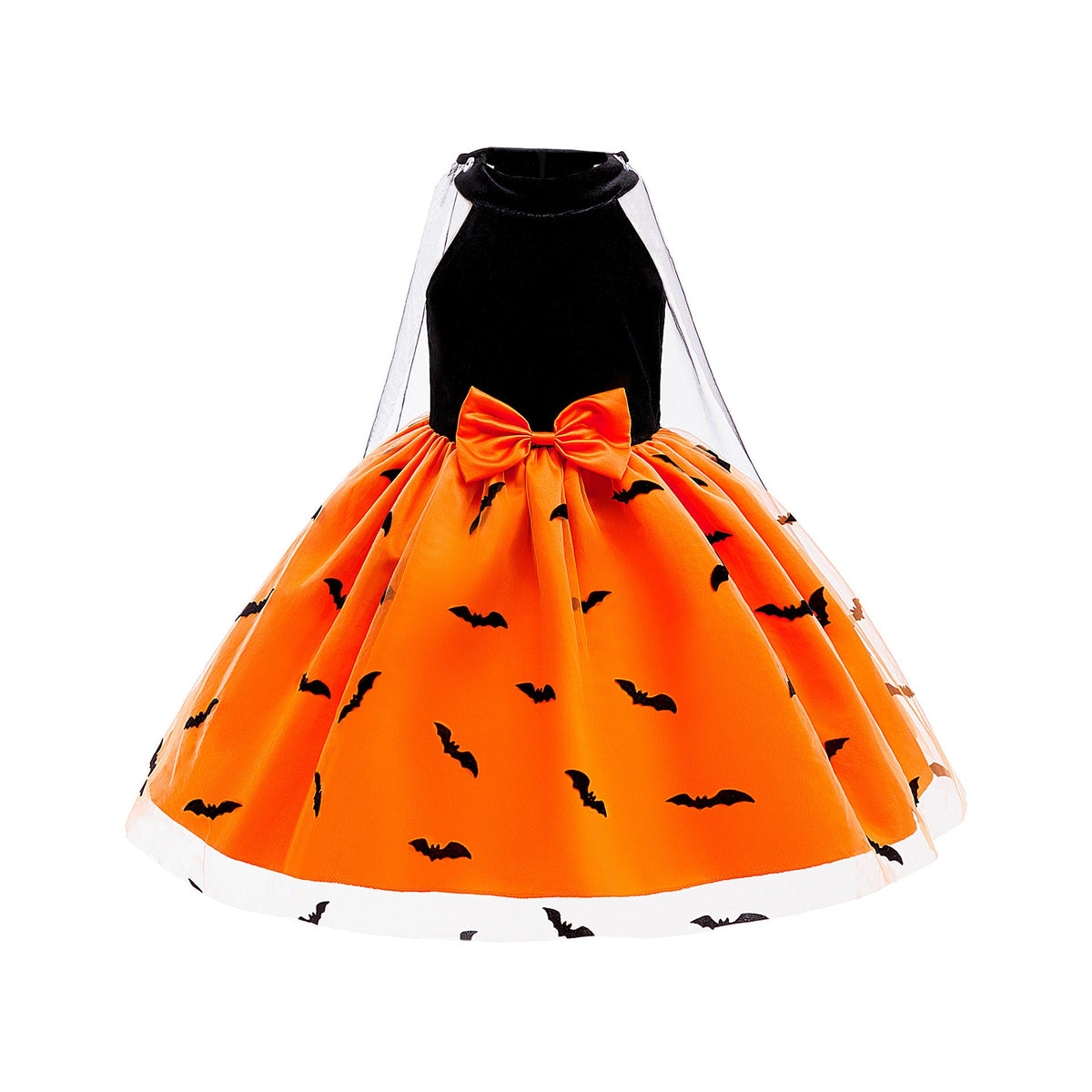 Halloween Princess Costume Dress with Detachable Cape