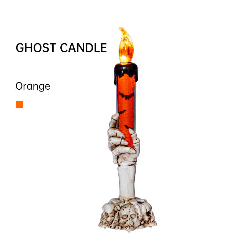 Halloween Skull Candle Lamp - Smokeless Flame Decor