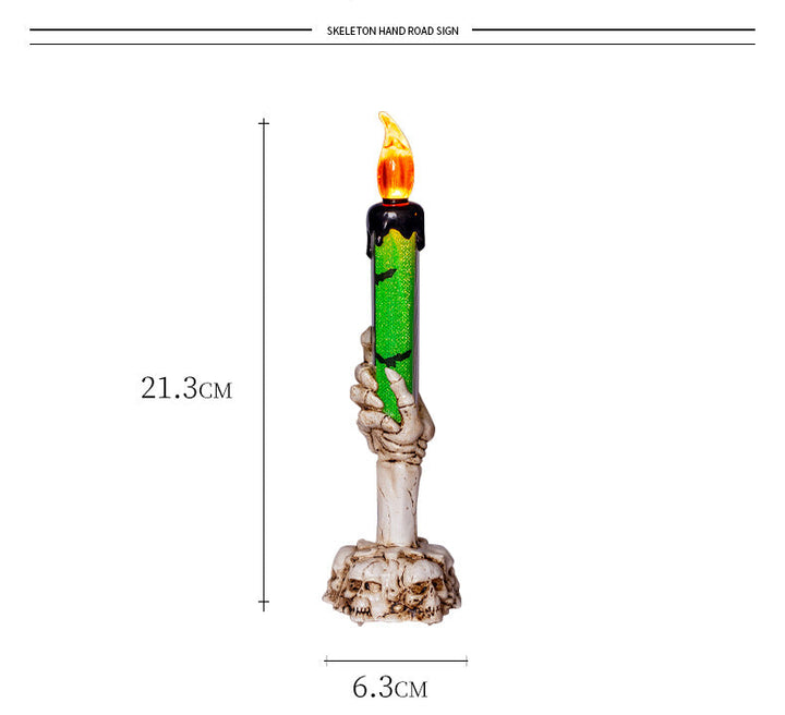 Halloween Skull Candle Lamp - Smokeless Flame Decor