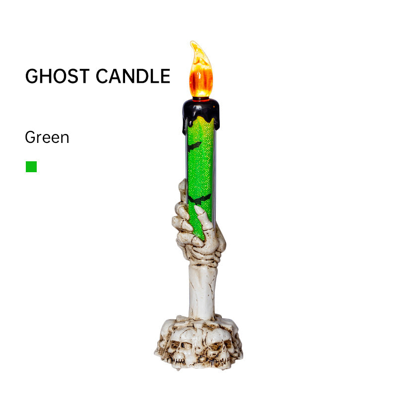 Halloween Skull Candle Lamp - Smokeless Flame Decor
