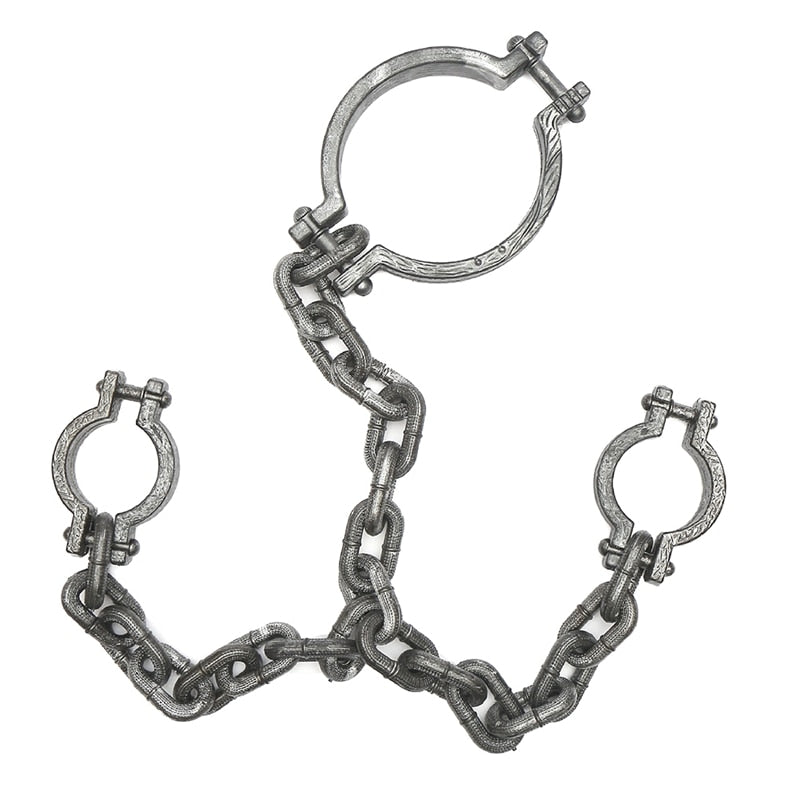 Chain Handcuff Prop for Prisoner Halloween Costumes