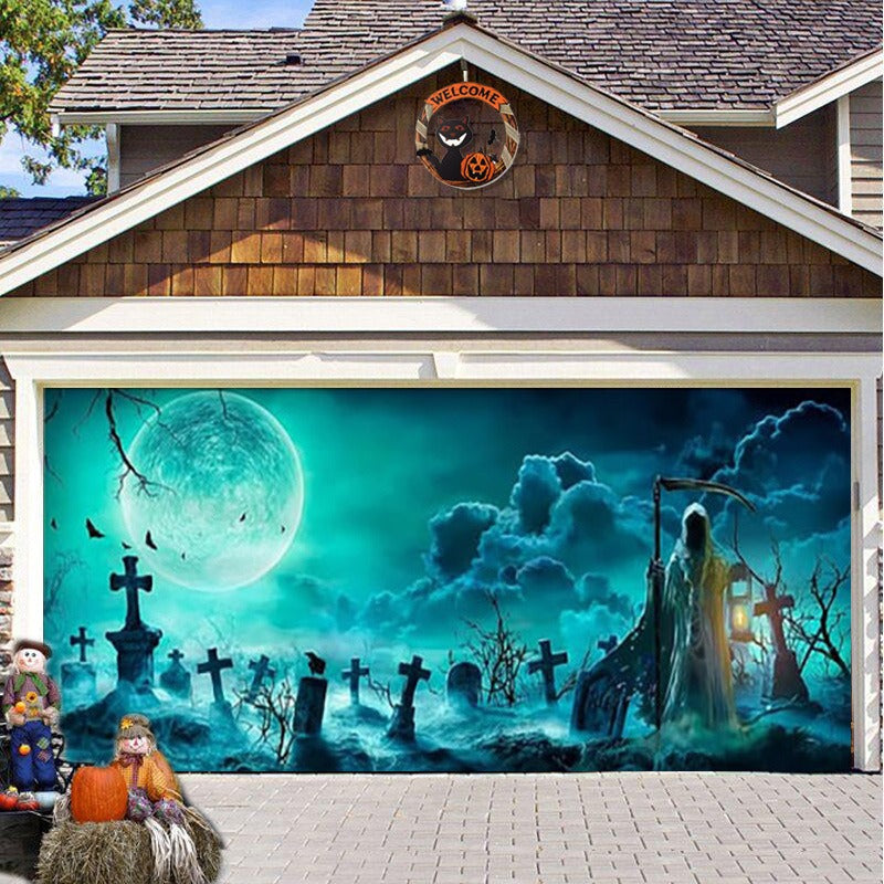 Halloween Garage Door Banner for Instant Haunted Decor