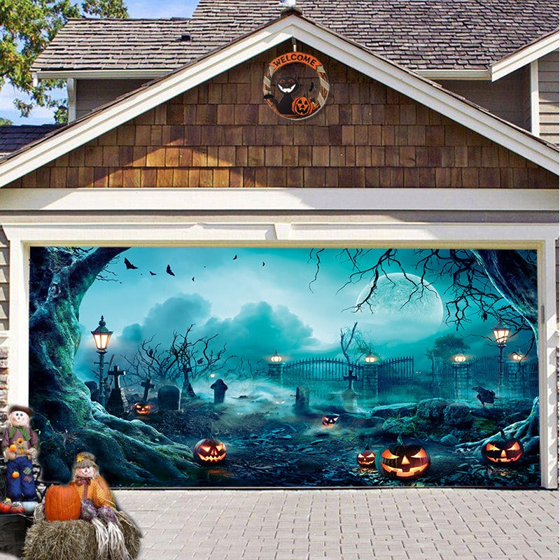 Halloween Garage Door Banner for Instant Haunted Decor
