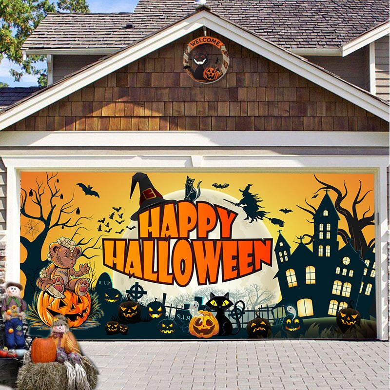 Halloween Garage Door Banner for Instant Haunted Decor
