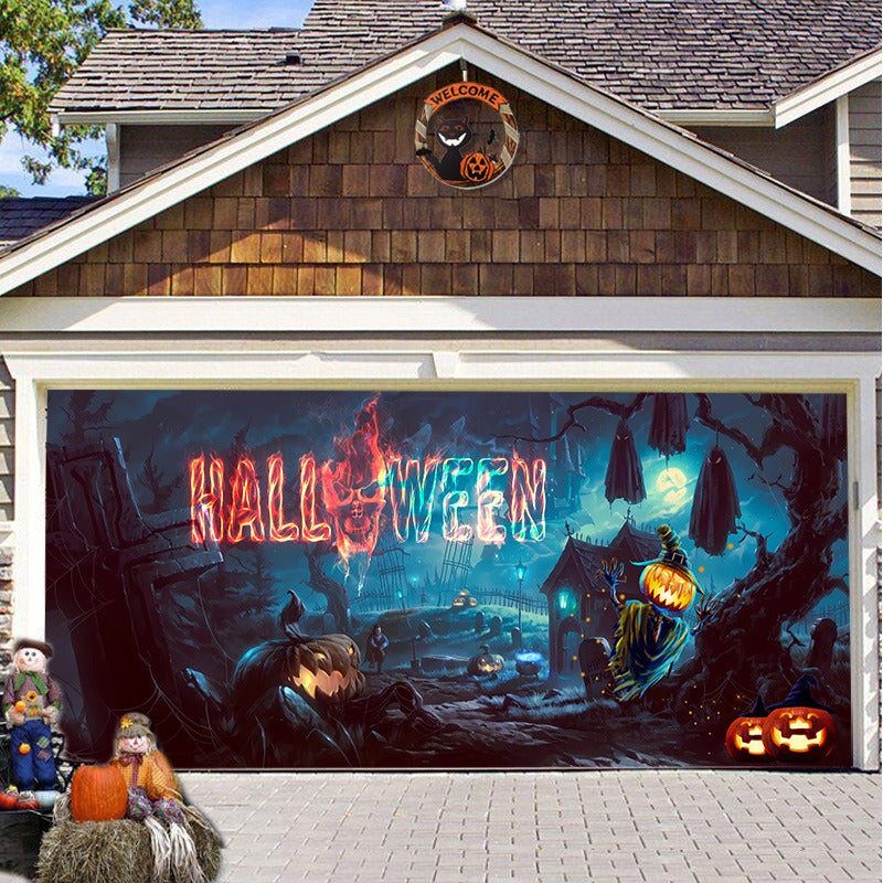 Halloween Garage Door Banner for Instant Haunted Decor