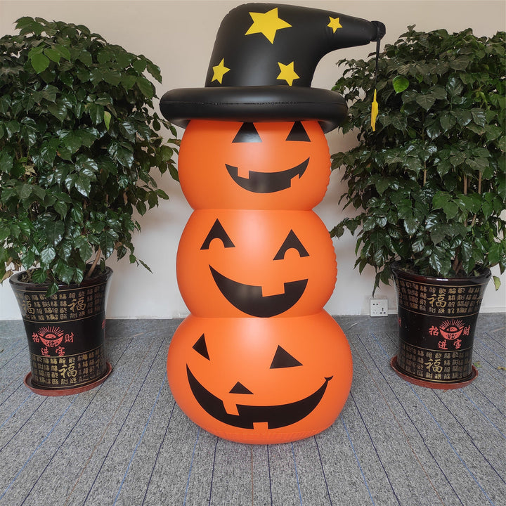 Halloween Inflatable Pumpkin Tower Garden Focal Point