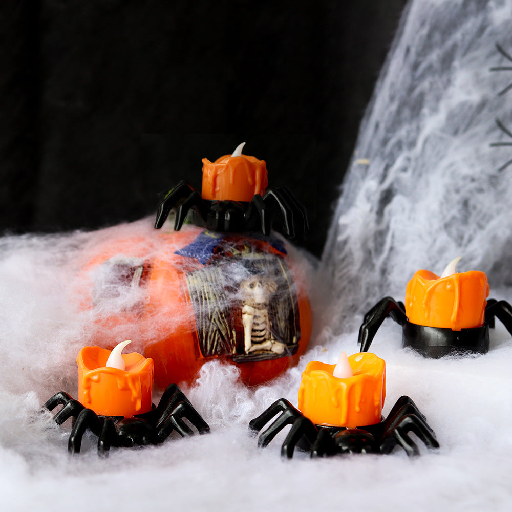Pumpkin Spider Lantern Halloween Decor Light for Tables