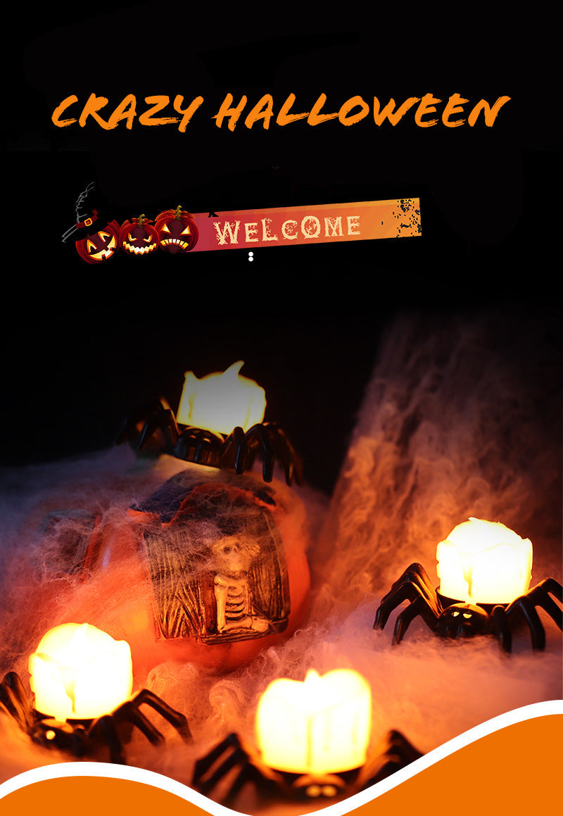 Pumpkin Spider Lantern Halloween Decor Light for Tables