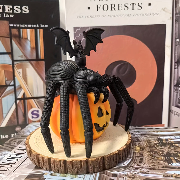 Halloween Pumpkin Spider Decor for Spooky Displays
