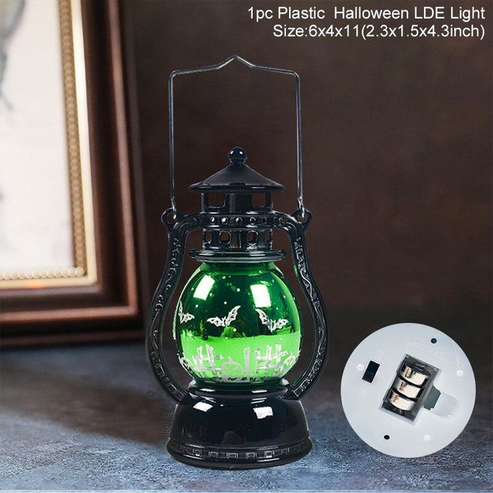 Halloween Retro Lantern With Eerie Multicolor Glow