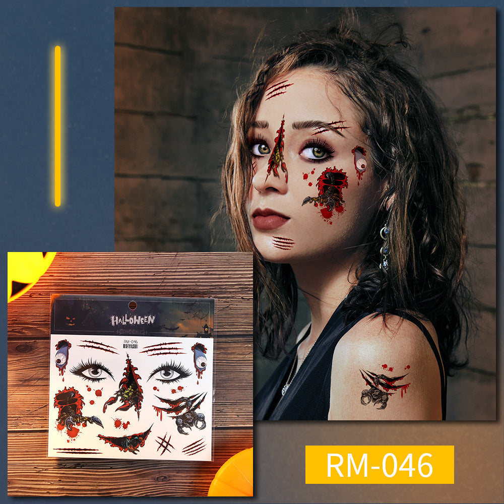 Halloween Fake Wound Face Stickers for Instant Horror