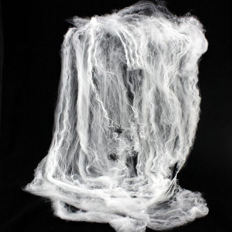 Stretchable Spider Web Decoration for Halloween Scenes