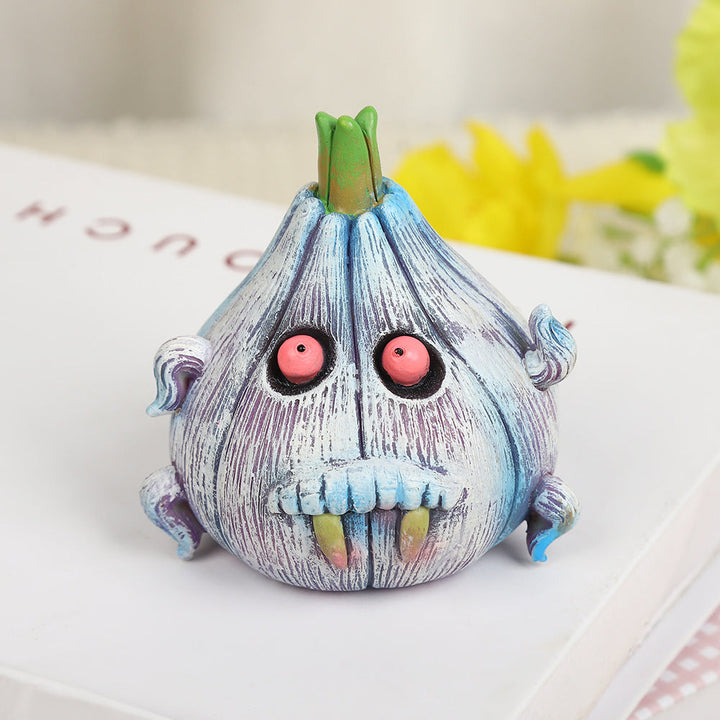Vampire Garlic Halloween Ornament for Playful Displays