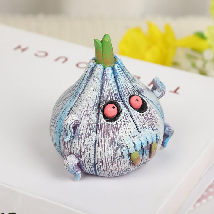 Vampire Garlic Halloween Ornament for Playful Displays