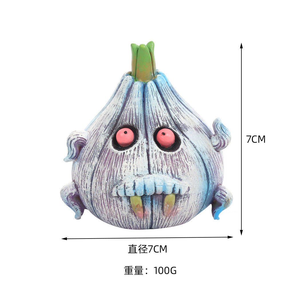 Vampire Garlic Halloween Ornament for Playful Displays