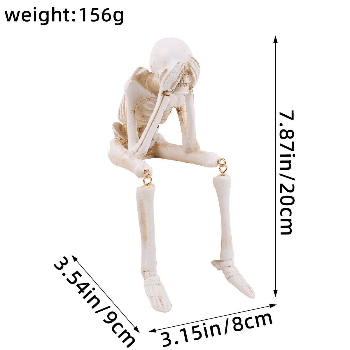 Halloween Skeleton Ornament for Spooky Tabletop Charm