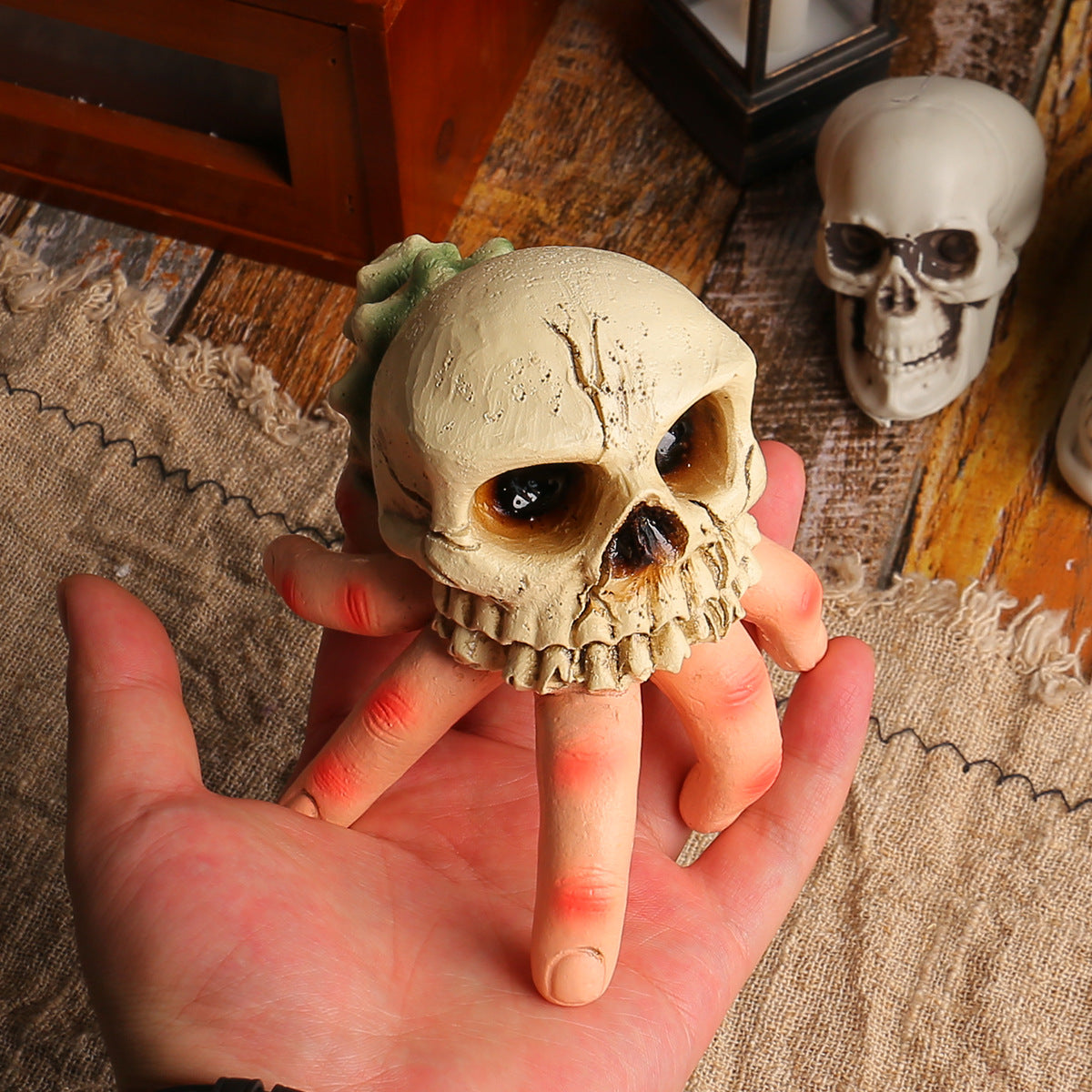 Halloween Skull Hand Ornament for Creepy Table Displays