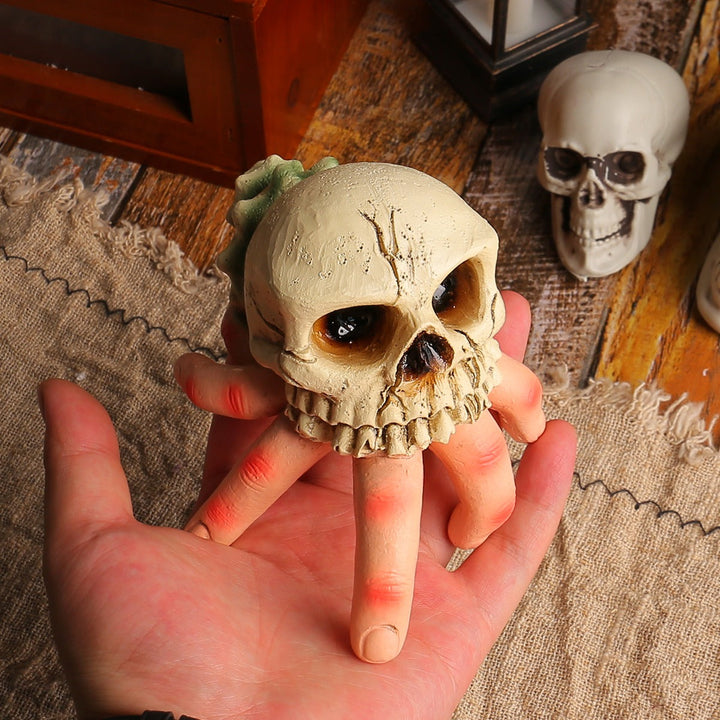 Halloween Skull Hand Resin Ornament for Gothic Decor