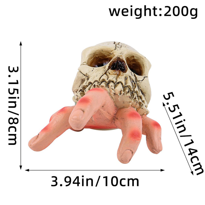 Halloween Skull Hand Resin Ornament for Gothic Decor