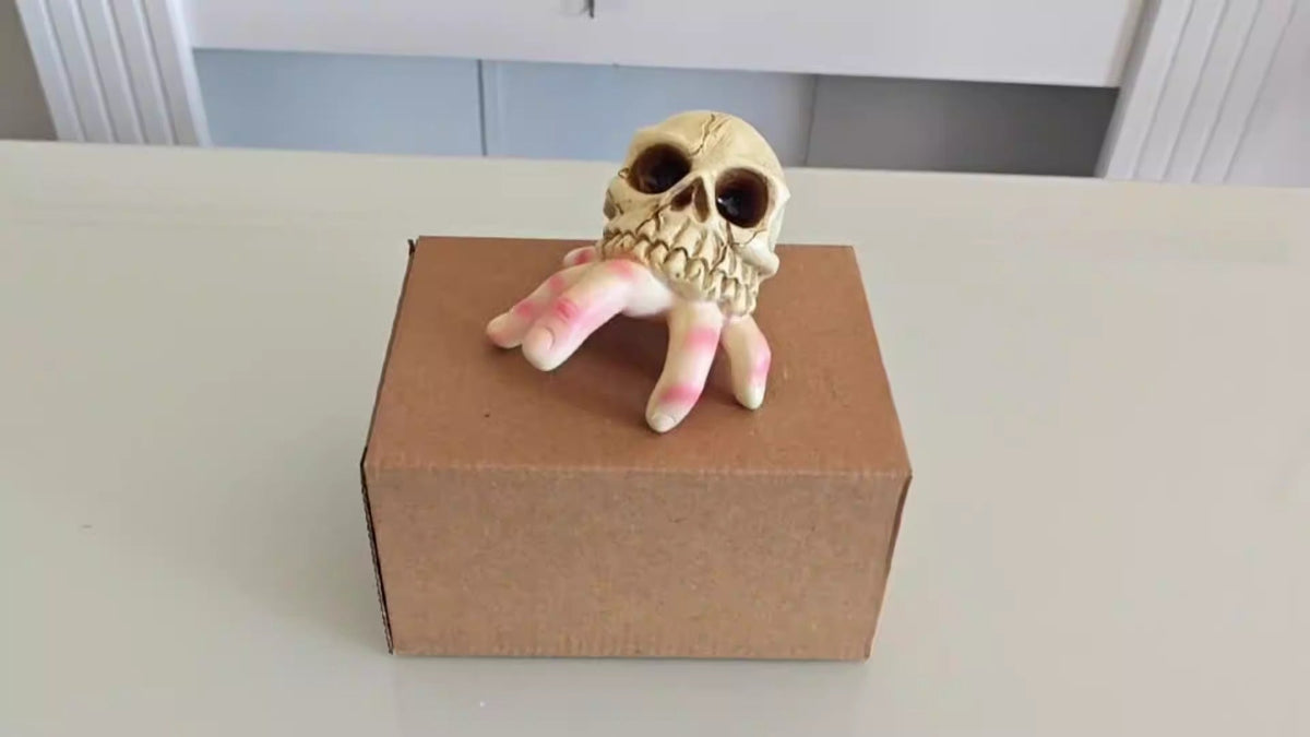 Halloween Skull Hand Resin Ornament for Gothic Decor