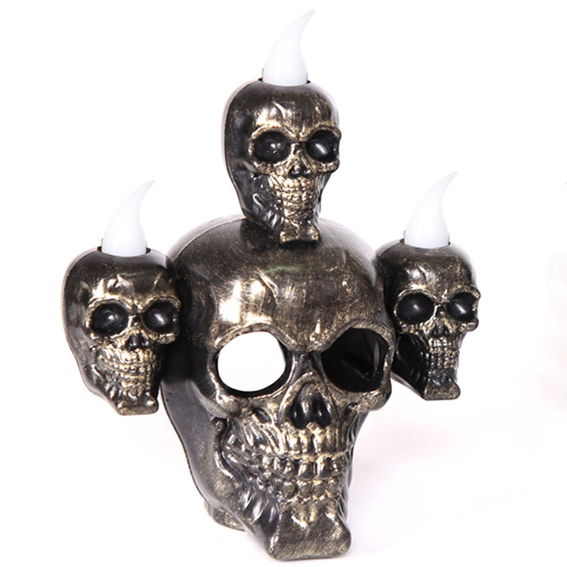 Halloween Skull Lamp with Eerie Green Smoke Effect