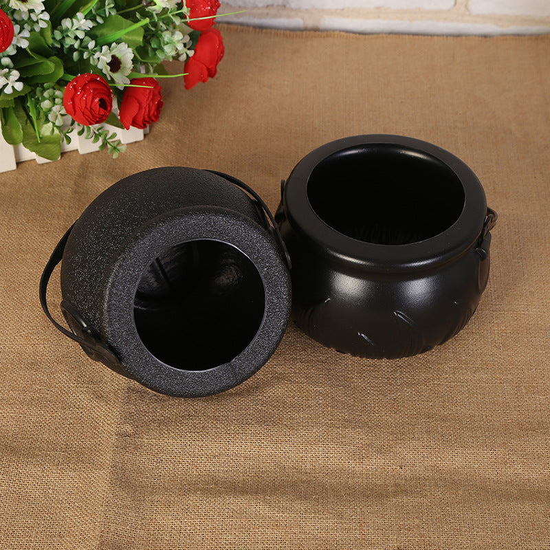 Halloween Cauldron Candy Bucket for Spooky Party Décor