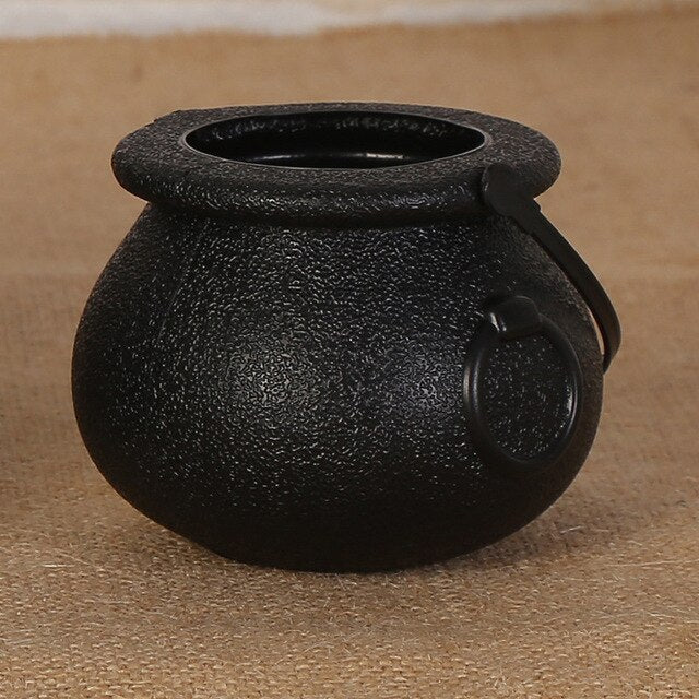 Halloween Cauldron Candy Bucket for Spooky Party Décor