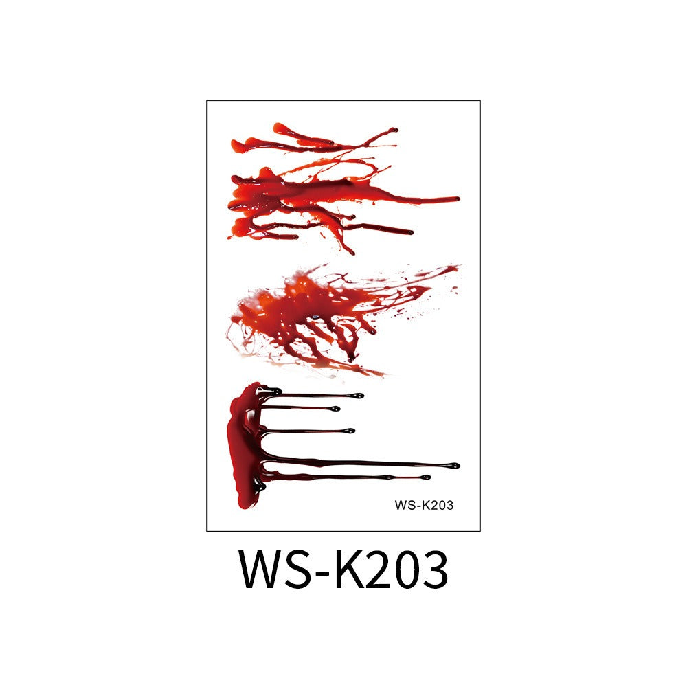 Temporary Horror Tattoo Stickers for Realistic Wounds