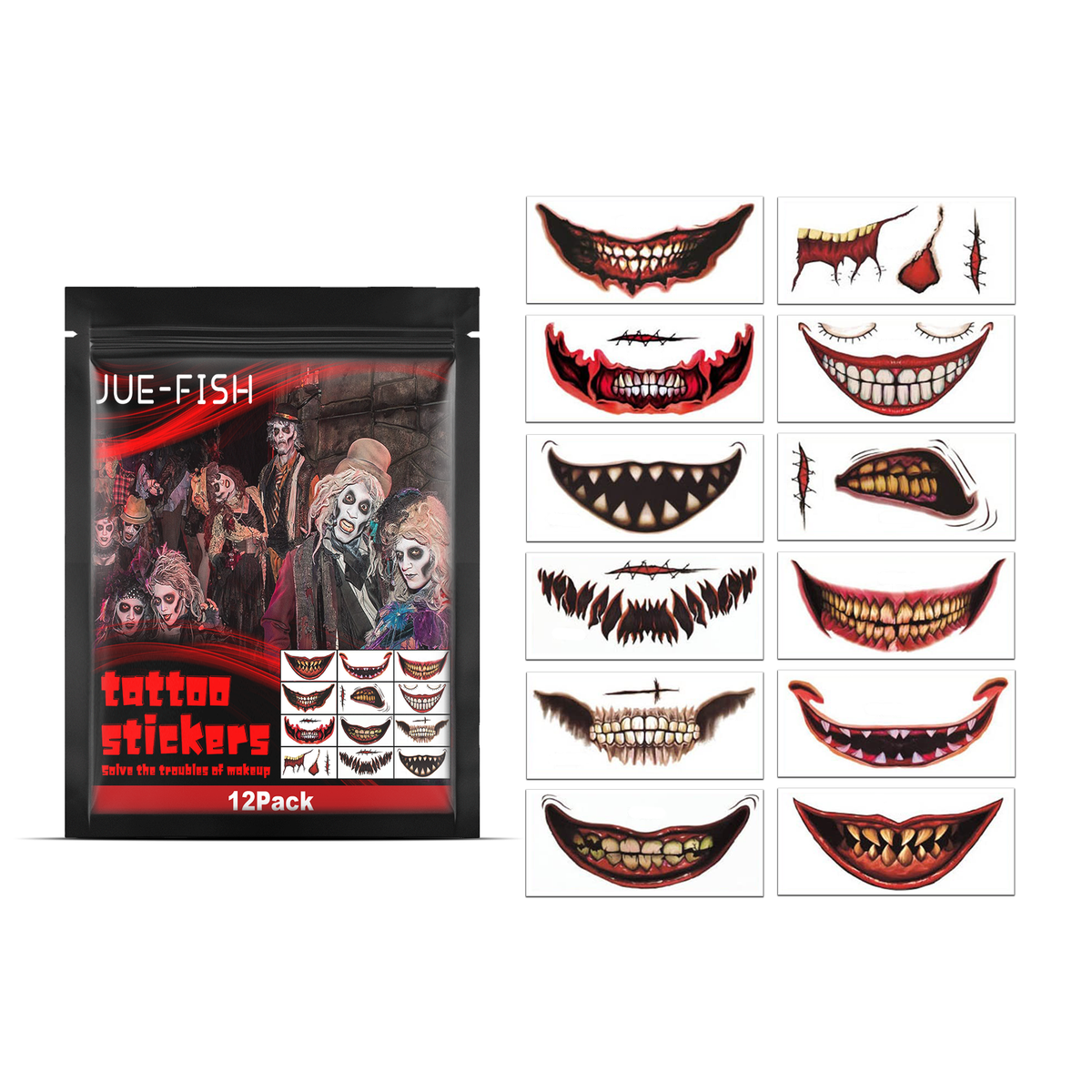 Halloween Temporary Tattoos for Quick Horror Makeup