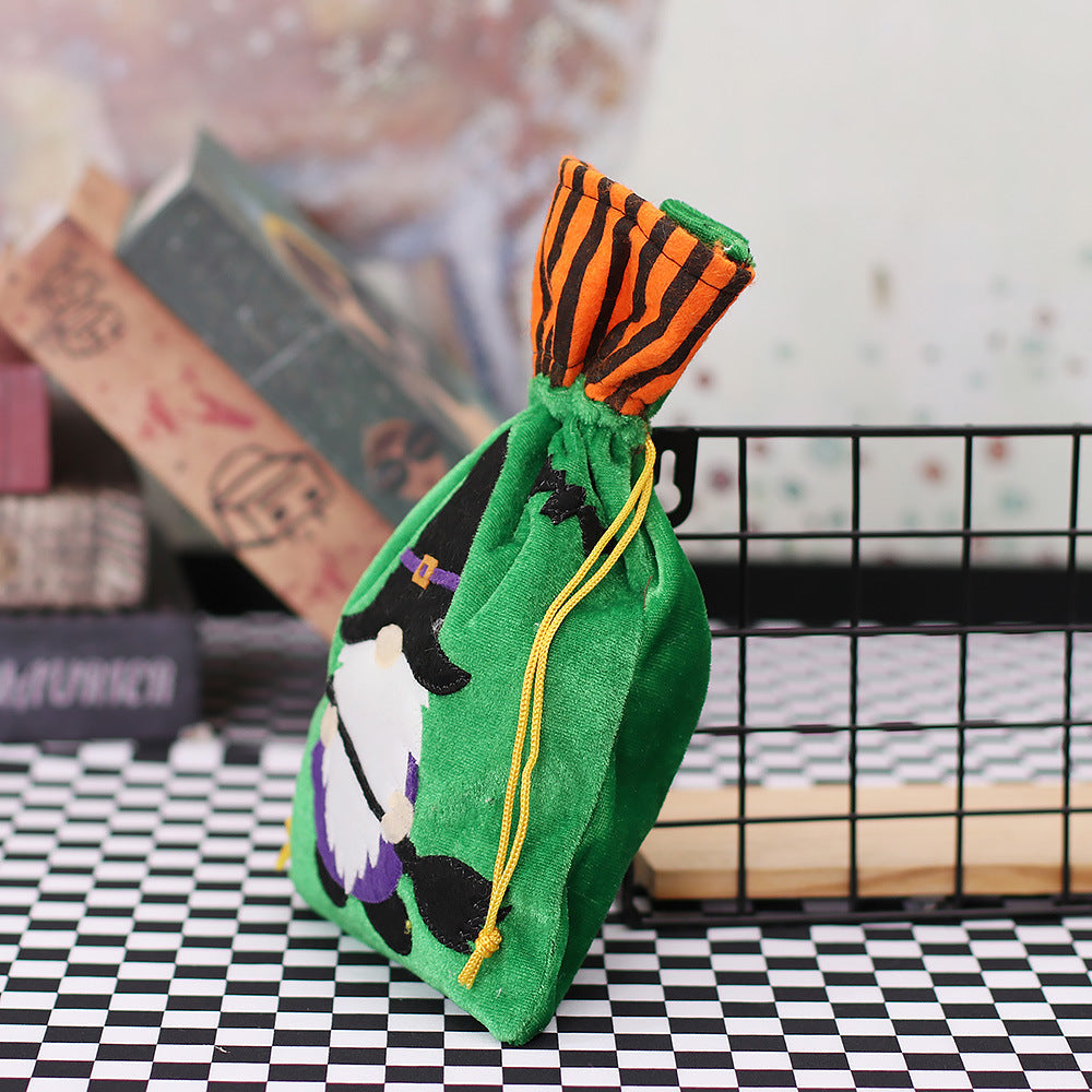 Halloween Embroidered Candy Gift Bags, 3-Piece Set