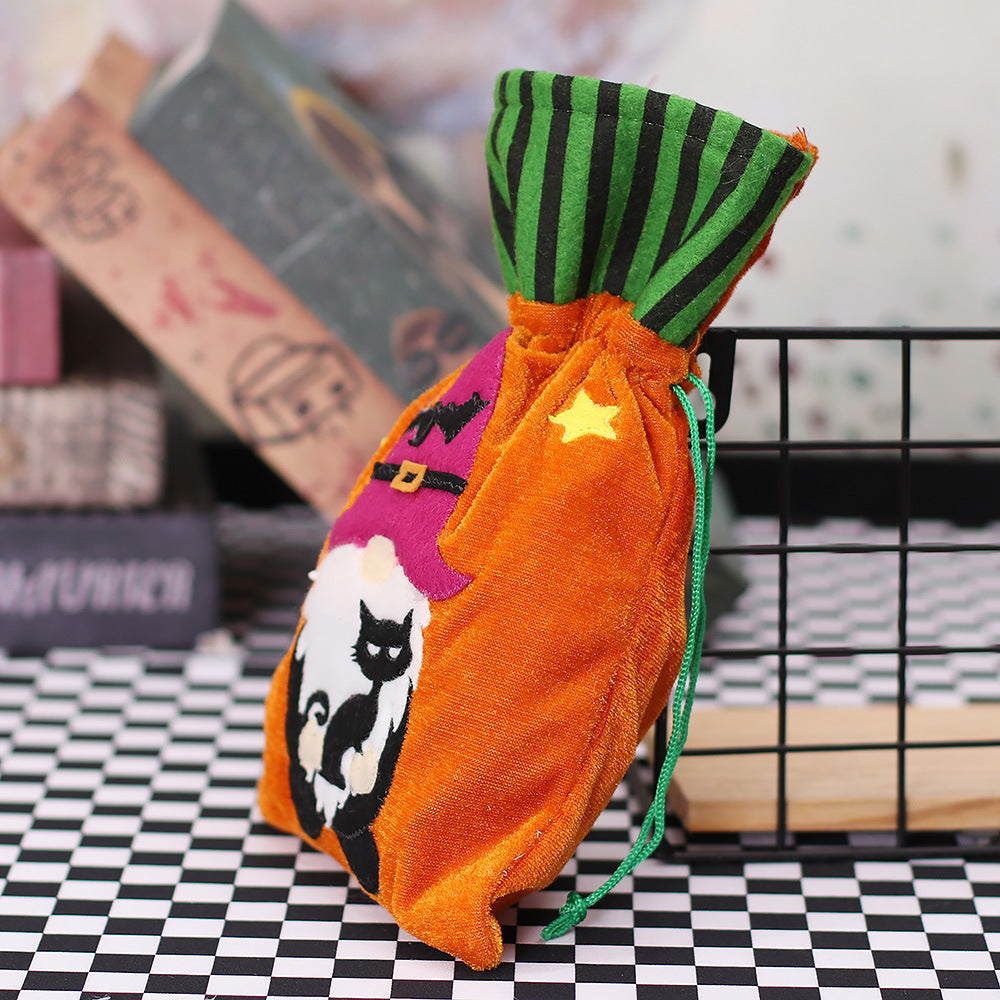 Halloween Embroidered Candy Gift Bags, 3-Piece Set